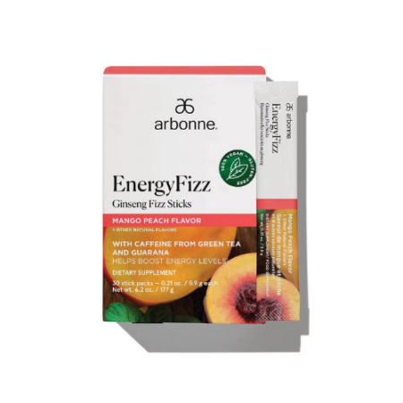 Arbonne Ginseng Energy Fizz Sticks - Mango Peach